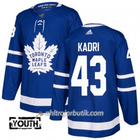 Barn Ishockey Toronto Maple Leafs Tröja Nazem Kadri 43 Adidas 2017-2018 Blå Authentic